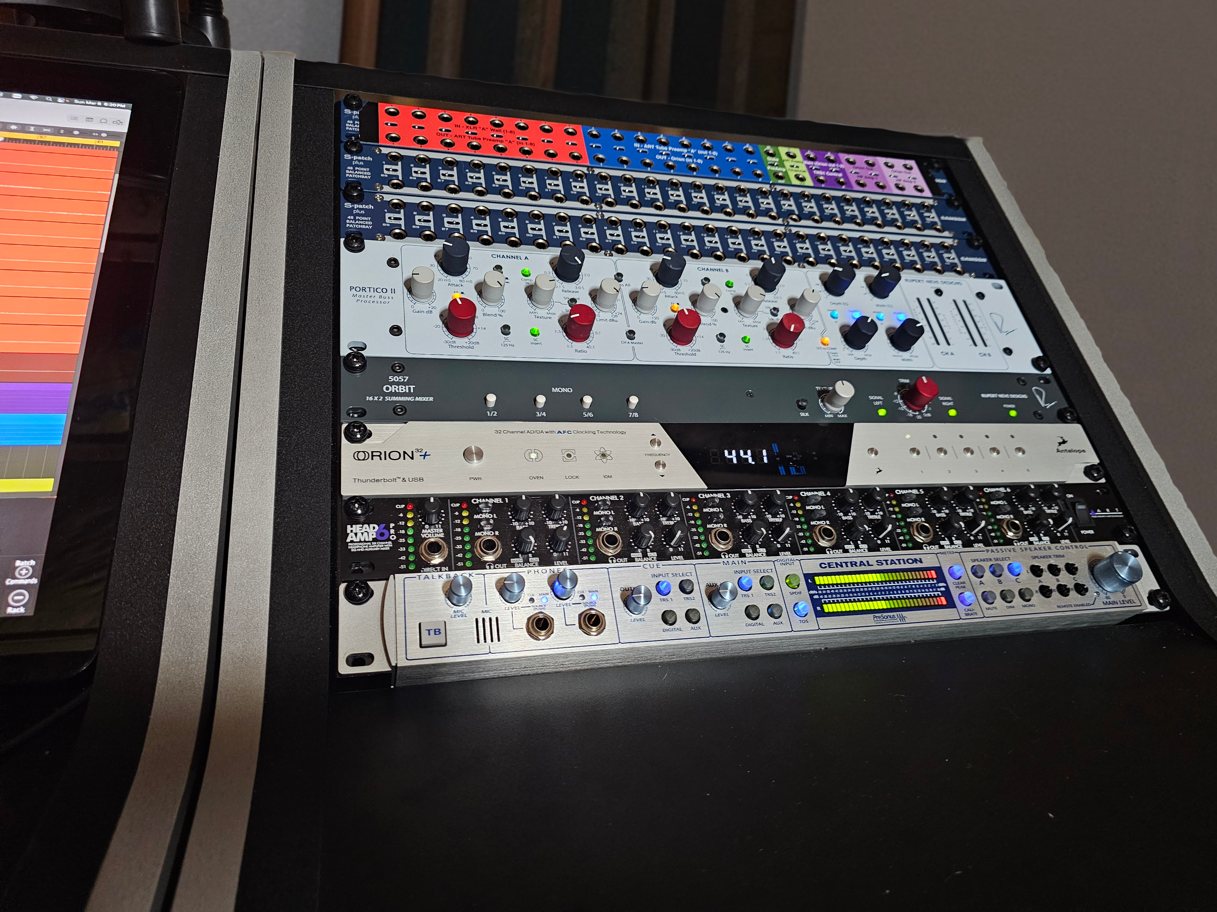 Right side rack close-up at AC Studios